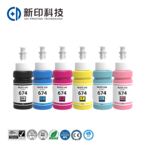 T674 Premium Color Compatible Bulk Bottle Water Based Refill Eco Inkjet Ink for Epson L805 Printer
